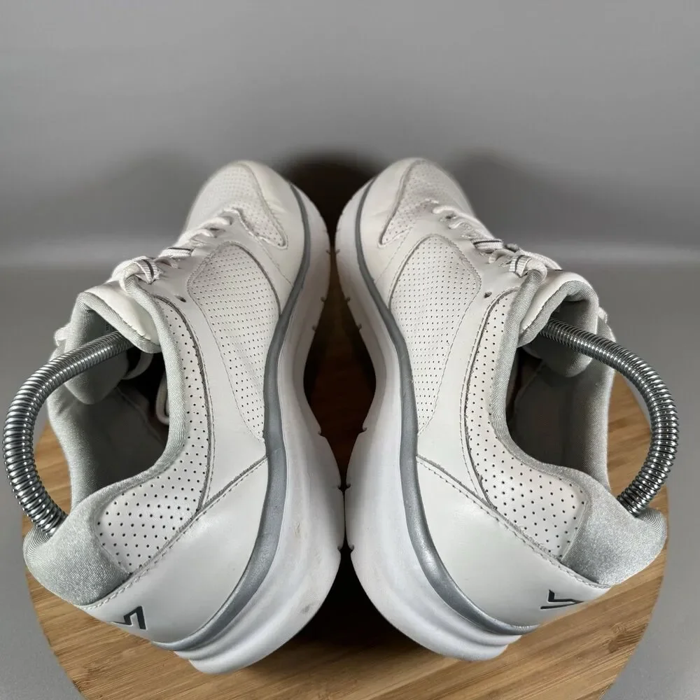 S Vionic Sneakers‎ Mens 8.5 White Revive Leather Trainers Walking Gym Workout